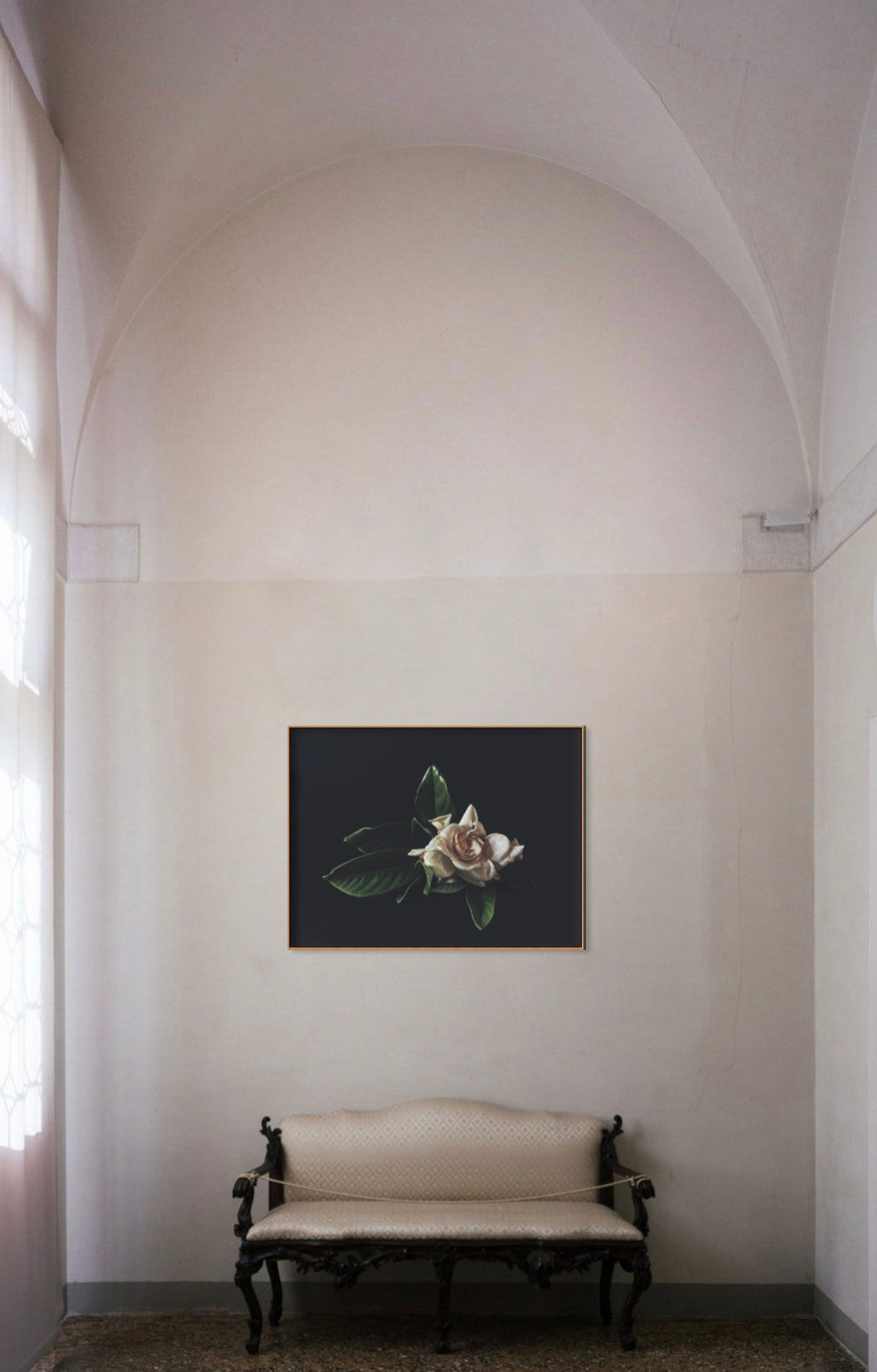 Gardenia Dark Floral Print - Ashley Woodson Bailey